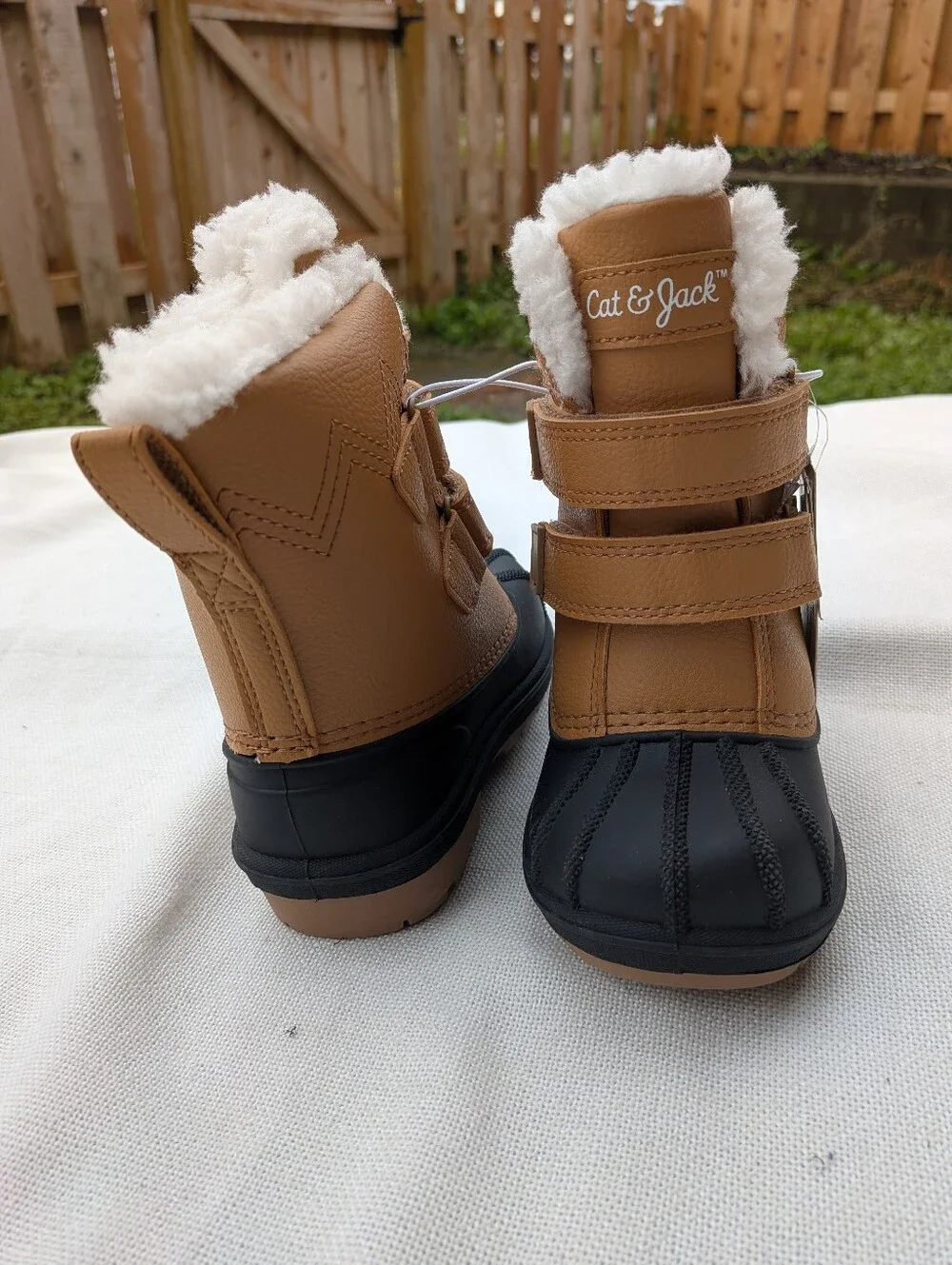 Cat & Jack Toddler Denver Brown Furlined Insulated Waterproof Snow Boots Size 6